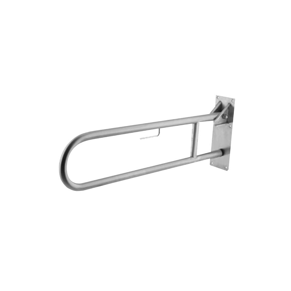Arley Comfort 800mm Hinged Chrome Support Arm With Toilet Roll Holder