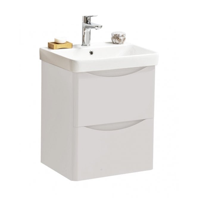 Arc 500mm Wall Mounted 2 Drawer Unit & Basin by Kartell