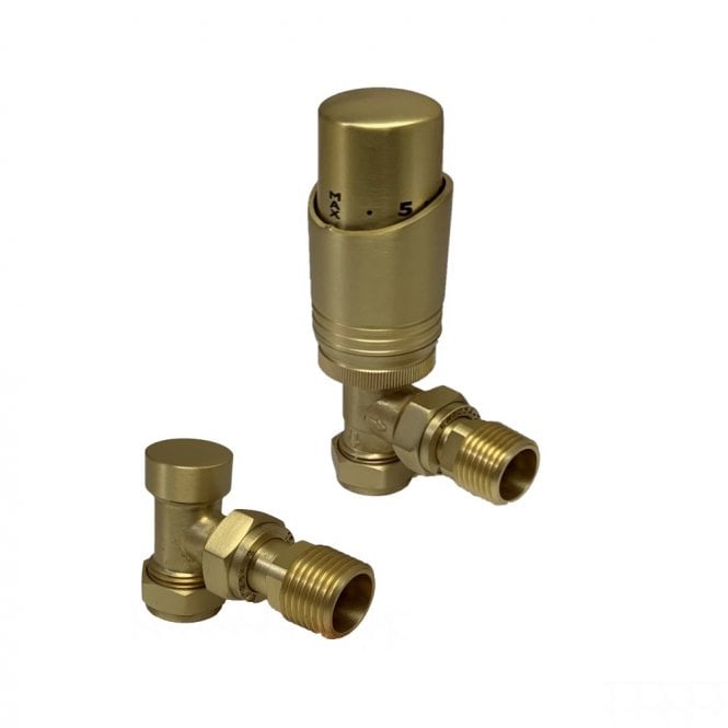 K-Design Brushed Brass Thermostatic Valves by Kartell