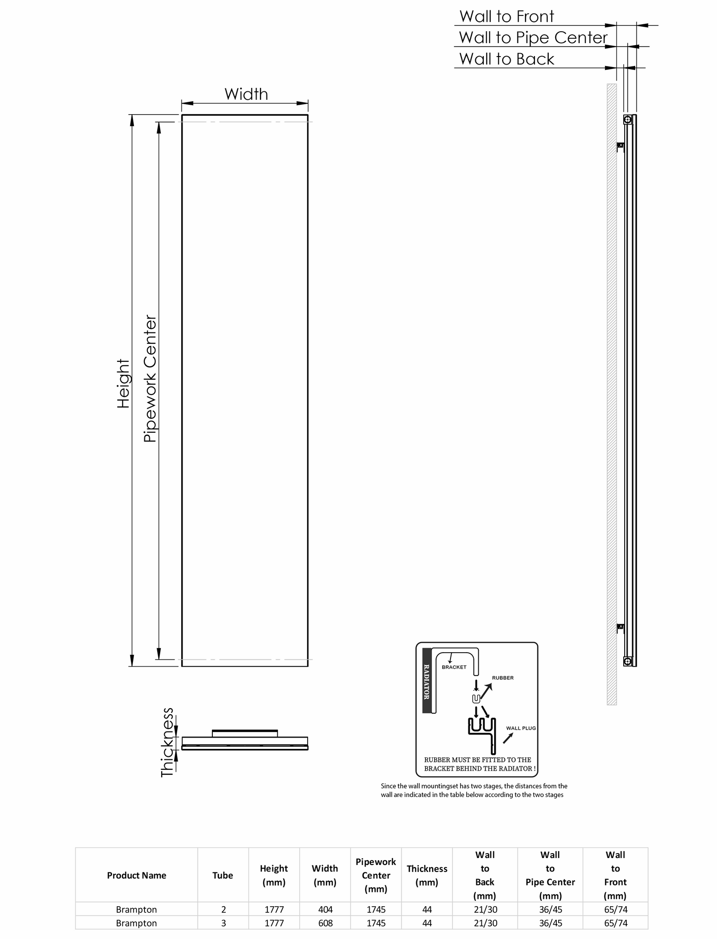 Brampton Vertical Radiator (Textured Grey) by Kartell