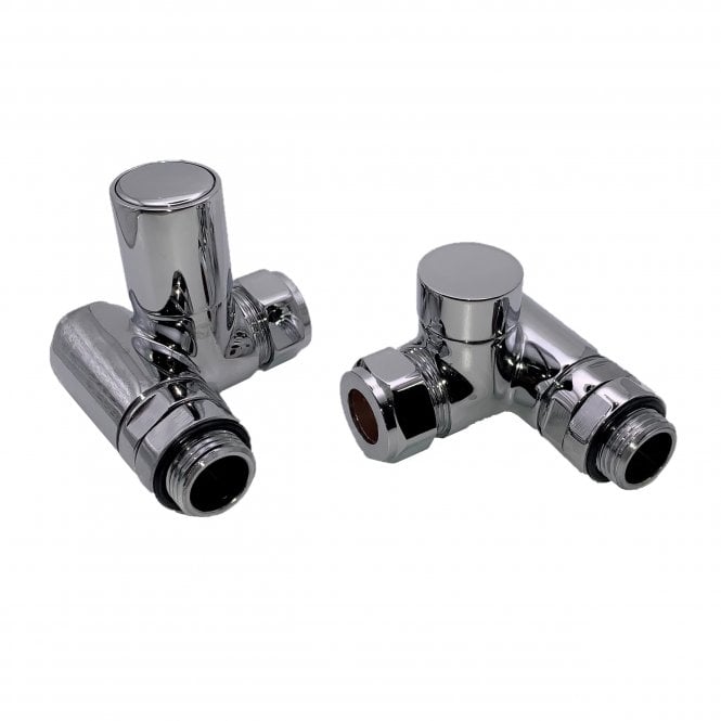Manual Dual Fuel Corner Radiator Valves (For Elements) by Kartell