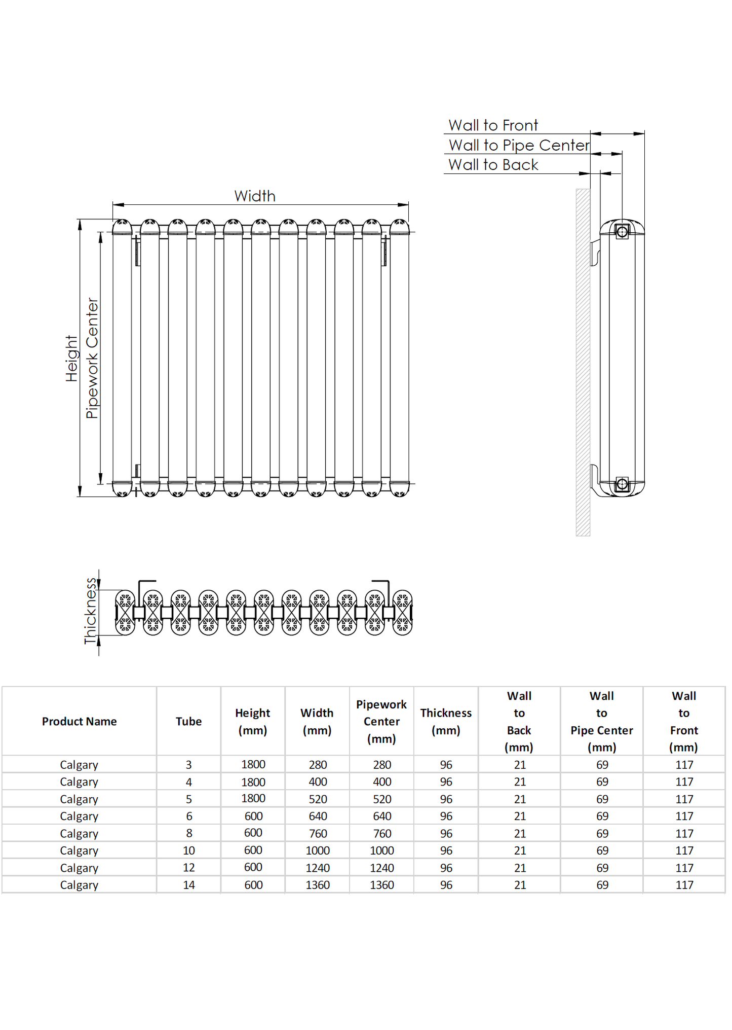 Calgary Horizontal Radiator by Kartell