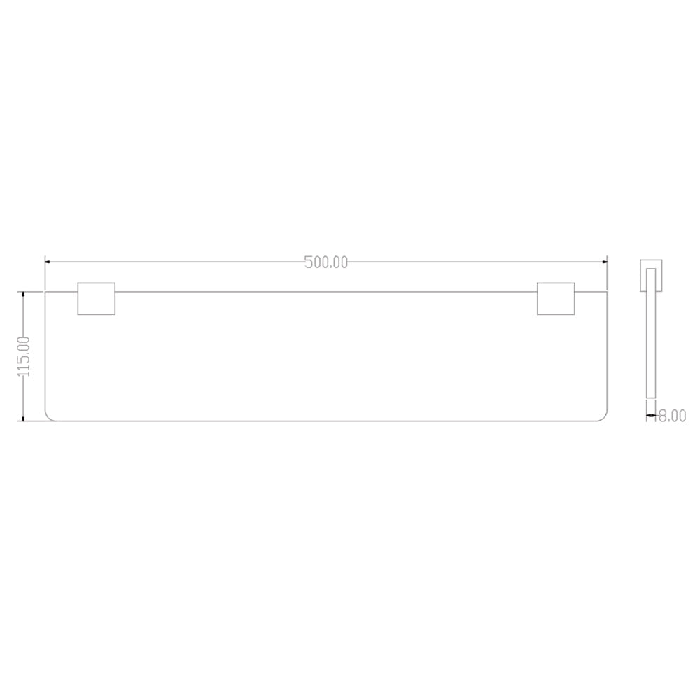 Synergy Stella Chrome Glass Shelf 1 (SY-DXB42K)