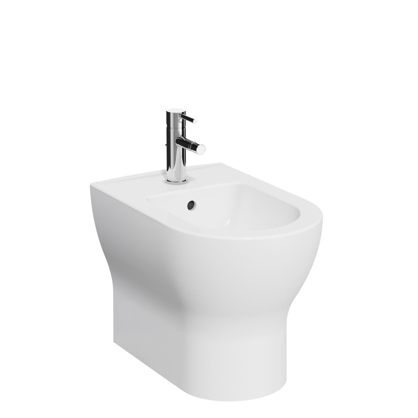 Eklipse Round Back to Wall Bidet by Kartell