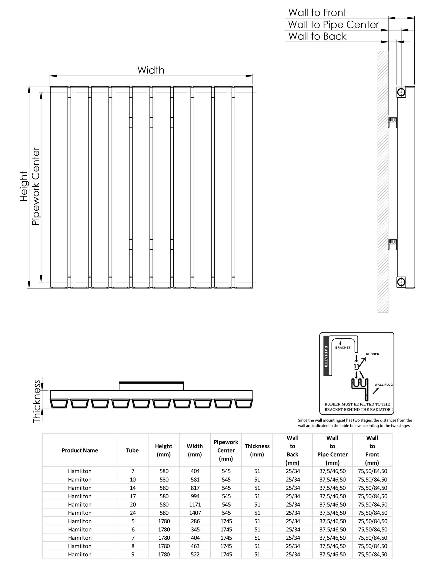 Hamilton Horizontal Radiator by Kartell