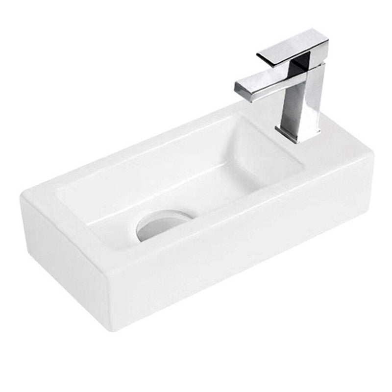 Synegy Insu 365Mm Left Hand Wall Hung Basin (SY-WHB6088L & 237EW016)