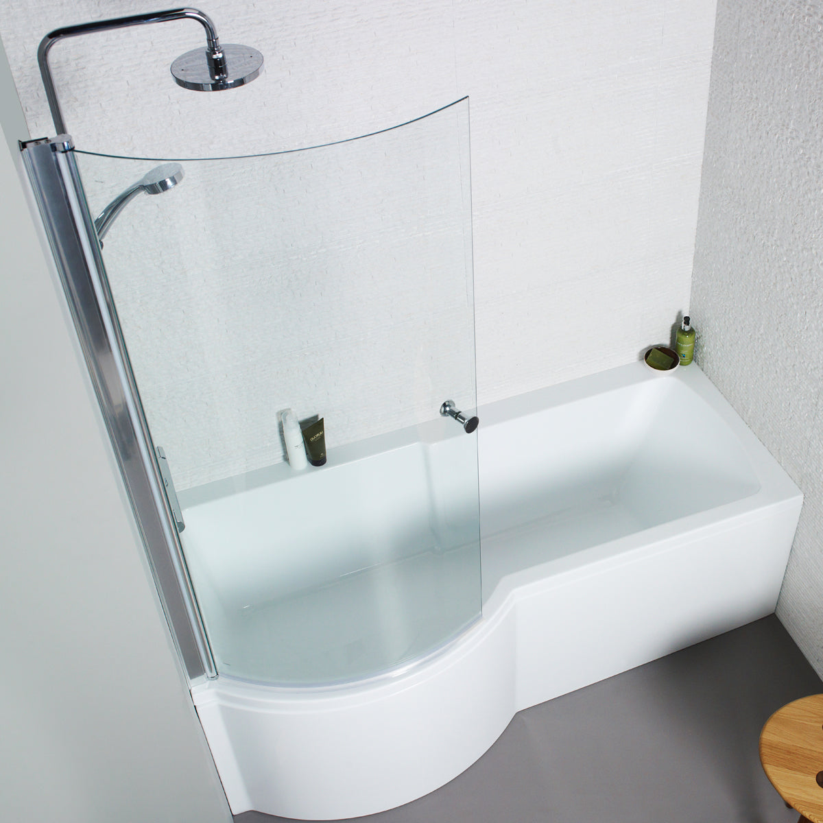 Oblique P Shaped Shower Bath by Kartell