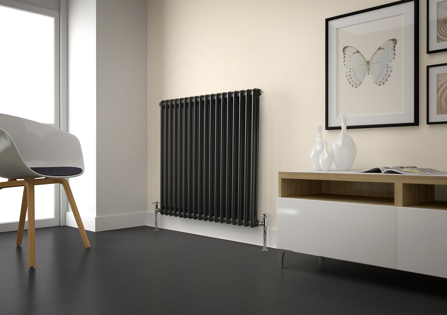 Laser Klassic Horizontal Radiator (Textured Grey) by Kartell