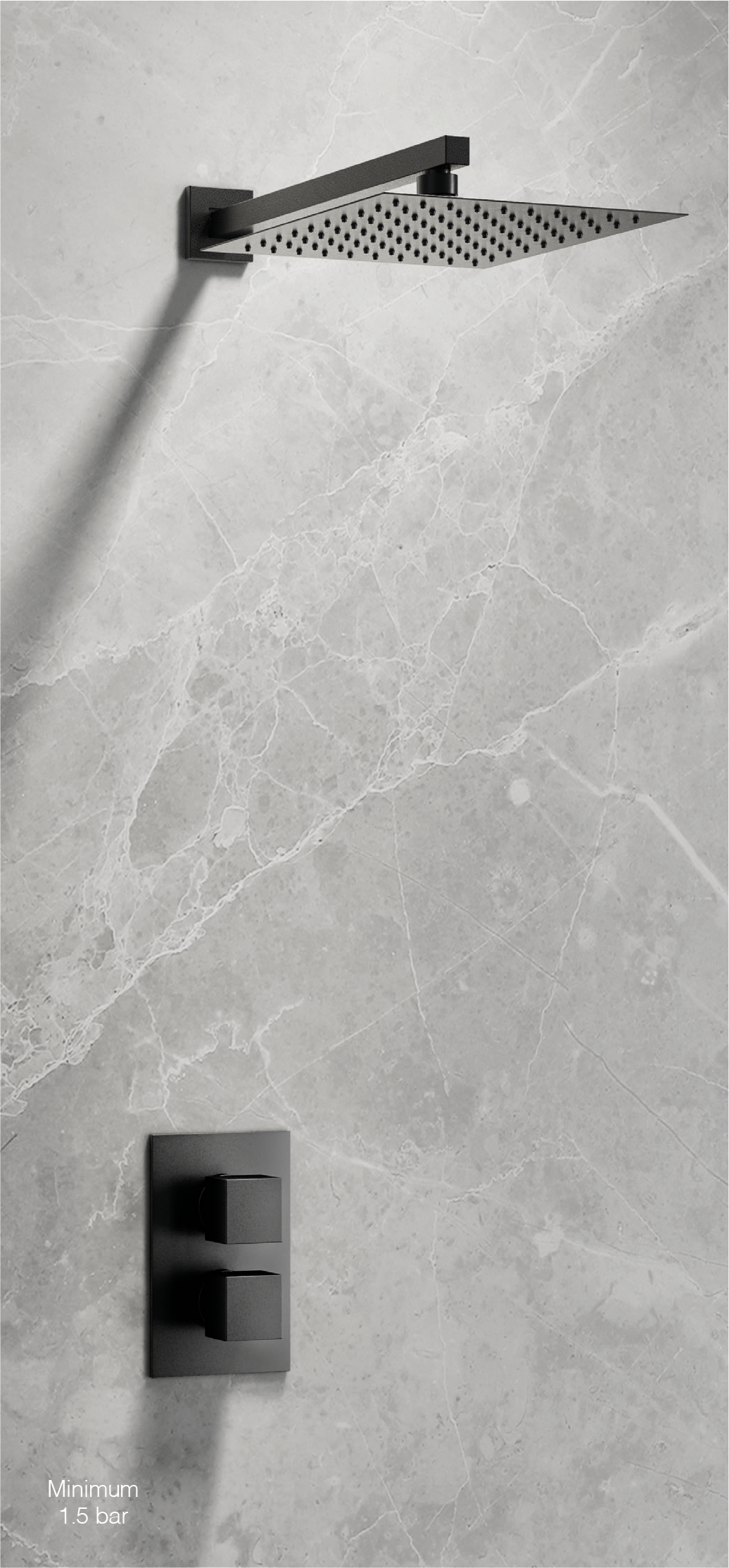 Synergy Lea Concealed Shower Set (SY-CVQ02K & SY-SA02K & SY-SHD2525BK)