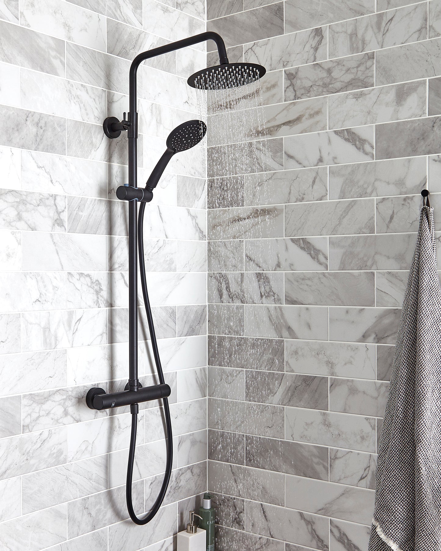 Nero Round Shower Set by Kartell