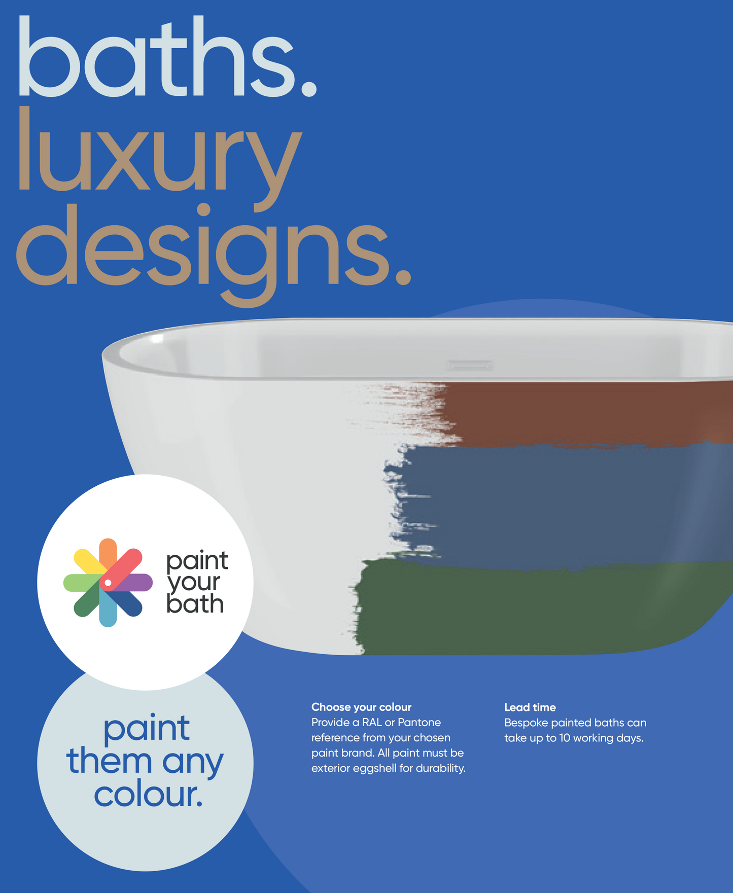 Fluted Oval Freestanding Bath by Nuie