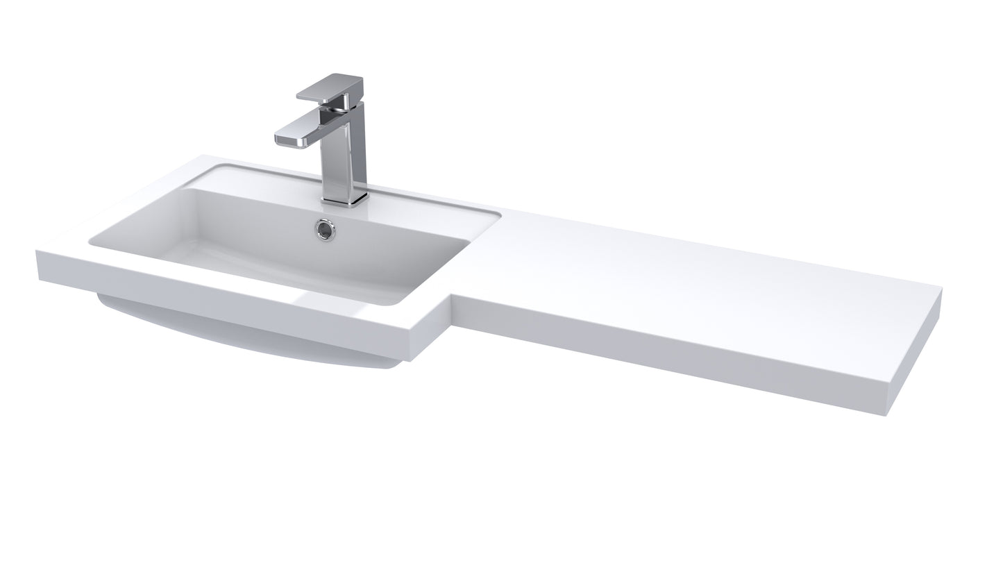 Weston Square L-Shaped Polymarble Basin by Synergy