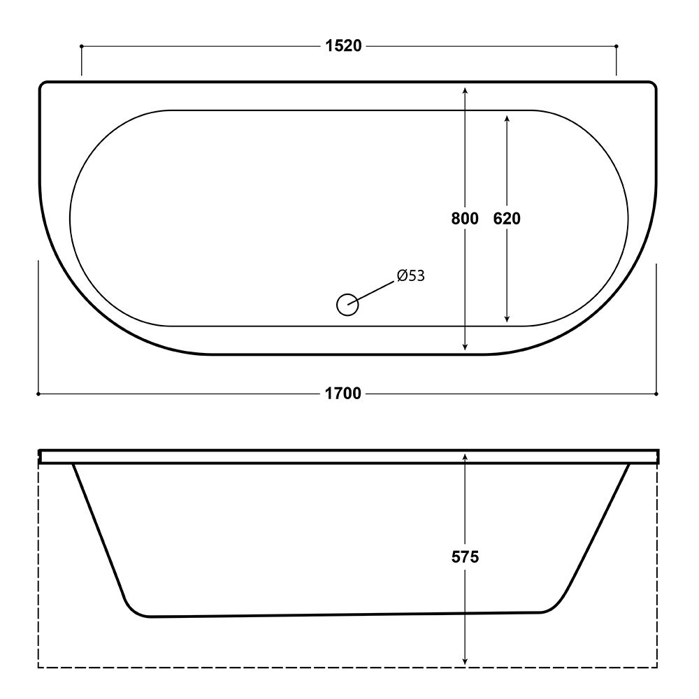D Shape Bath By Synergy (SY-CURVE & SY-CURVEBP)