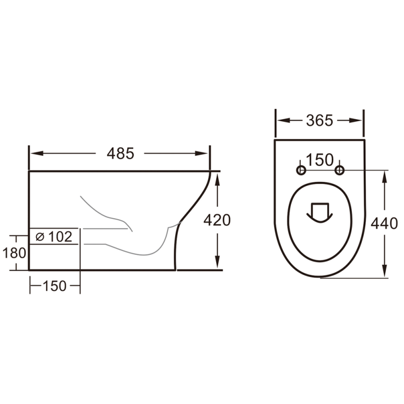 Synergy Fluid 420Mm Toilet (SY-FLU08)