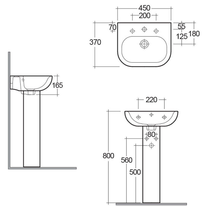 Synergy Tilly 1 Tap Hole Basin (SY-TIL11)