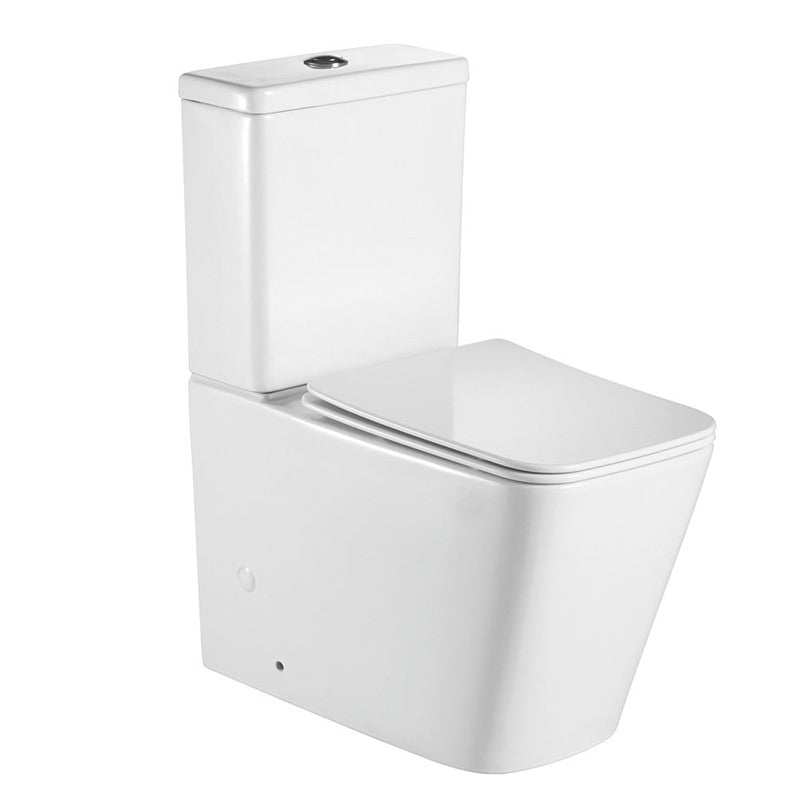 Synergy Torbole White Square Rimless Close Coupled Toilet (SY-TIL07 & SY-TIL08 & SY-TIL05-N)