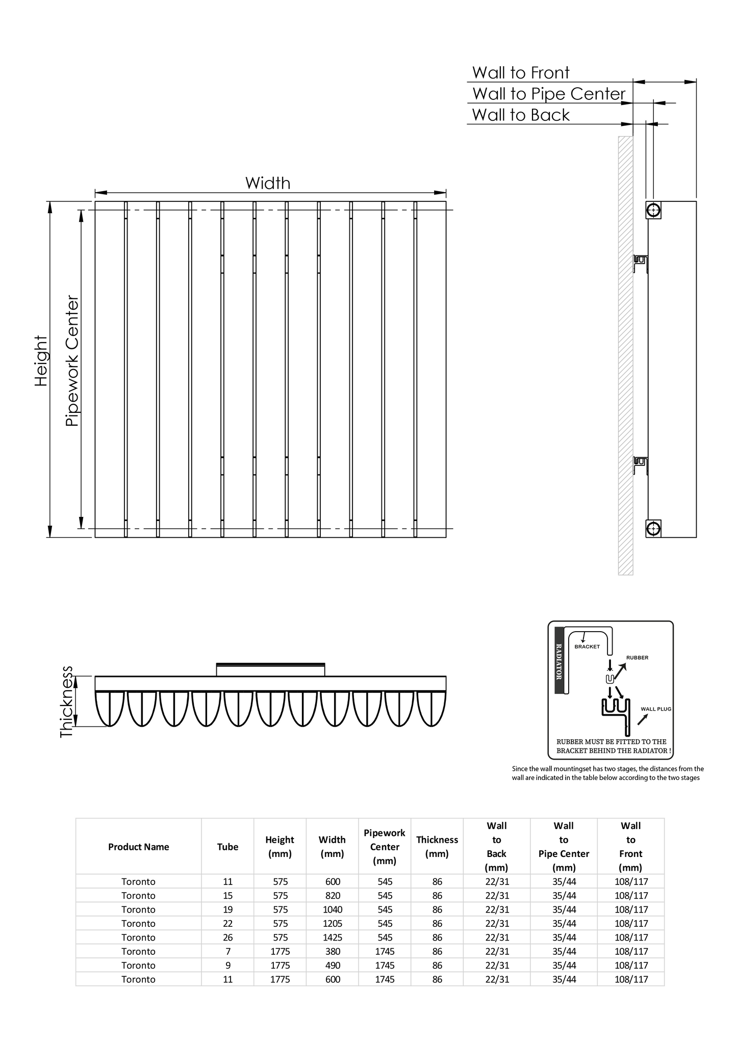 Toronto Horizontal Radiator by Kartell