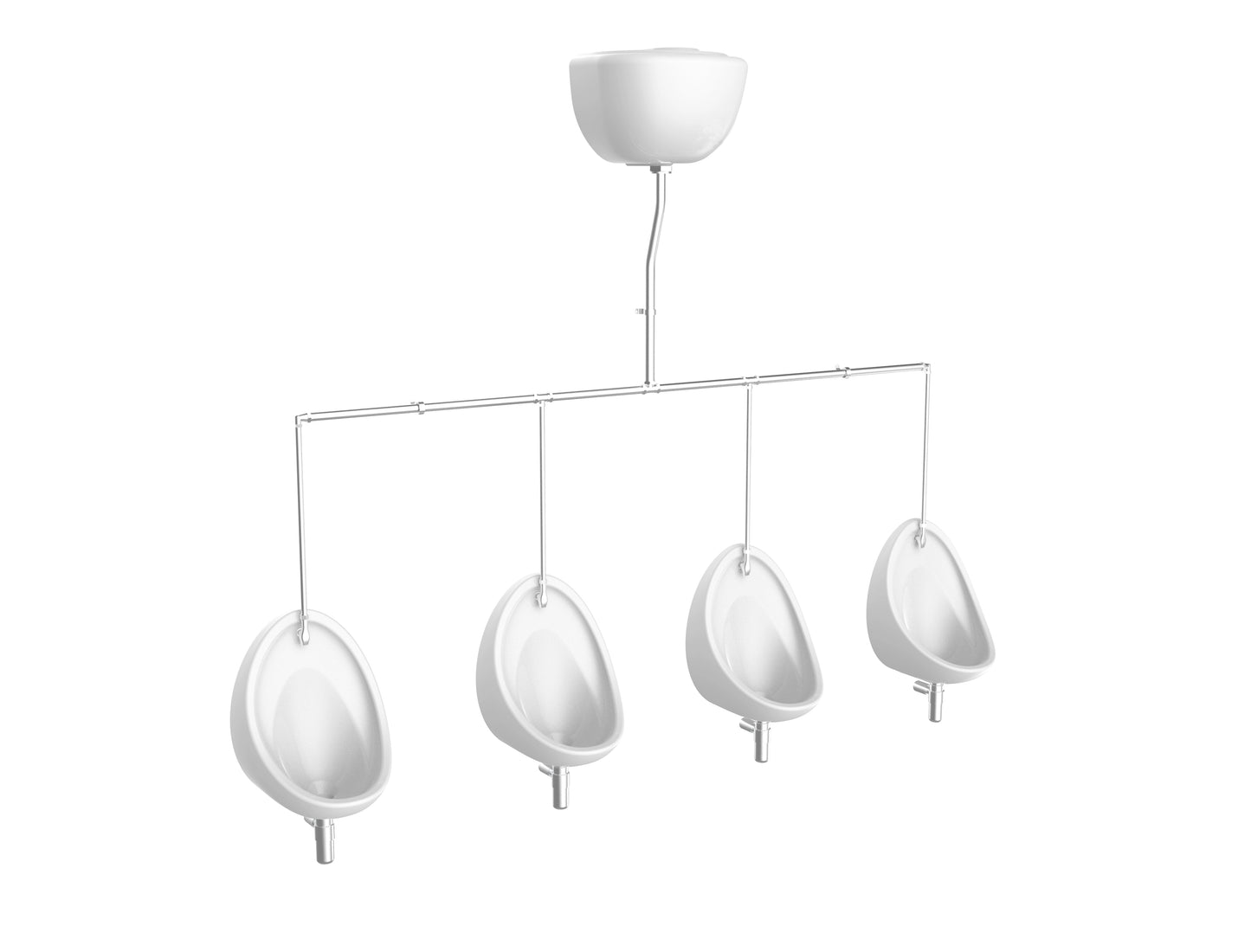 Warwick Exposed 4 Bowl Urinal Pack