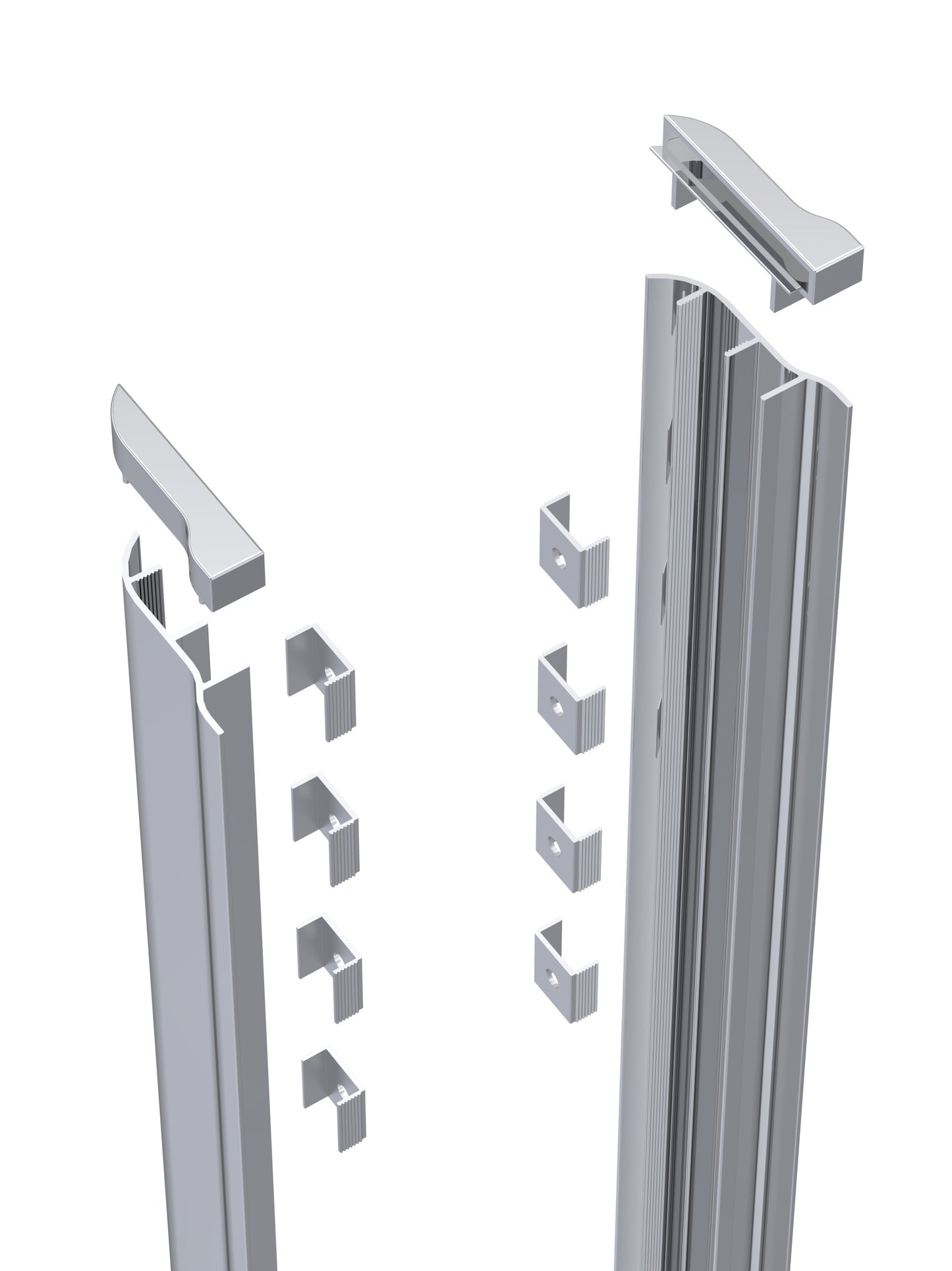 Pacific Enclosure Screw Cover Kit Chrome, 1850mm
