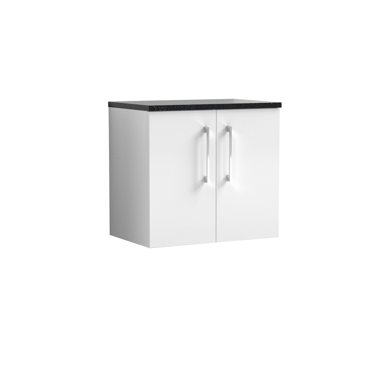 Nuie 600mm Wall Hung 2-Door Vanity Unit With Laminate Top