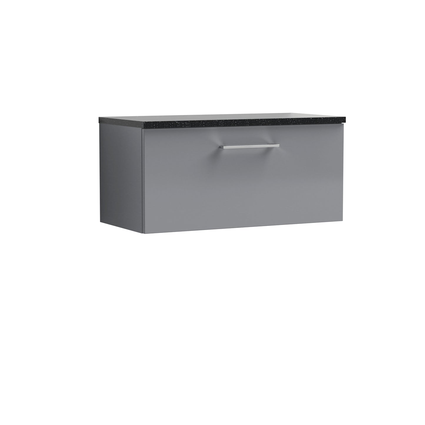 Nuie Arno 800mm Wall Hung 1 Drawer Vanity Unit With Laminate Worktop