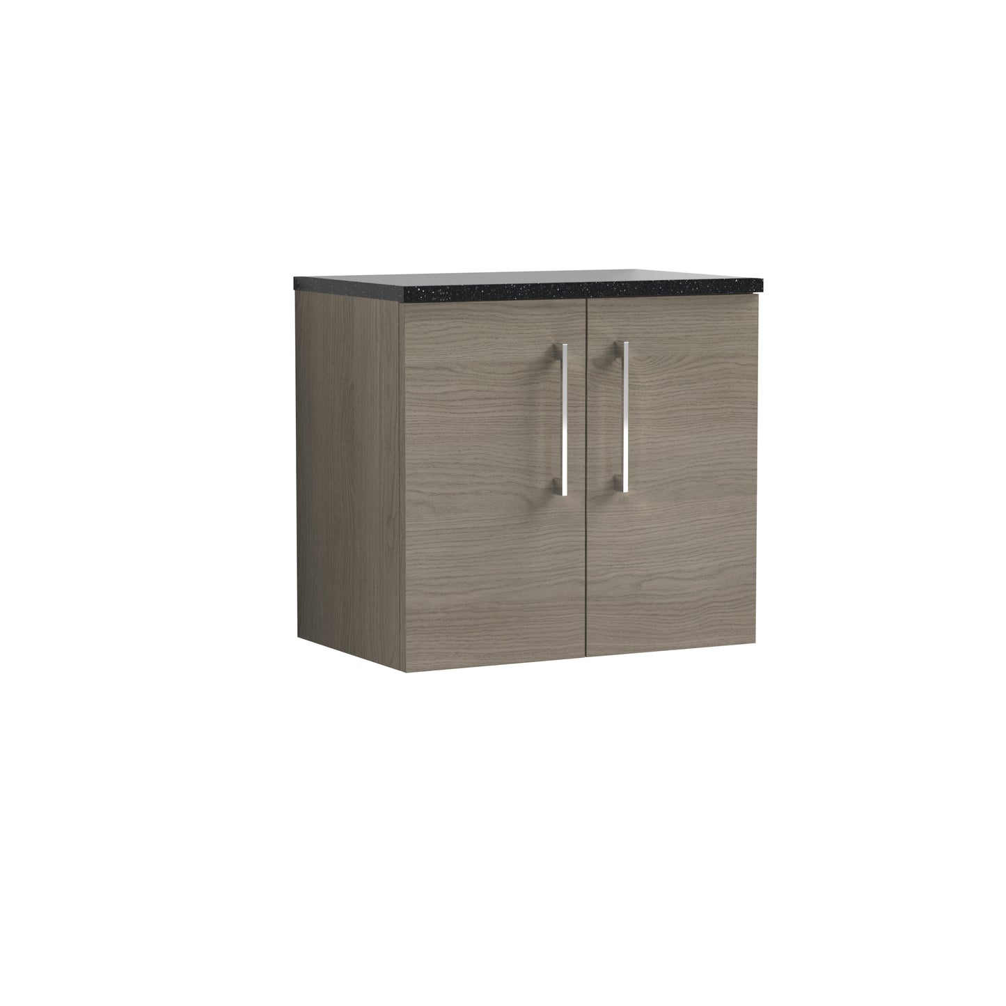 Nuie 600mm Wall Hung 2-Door Vanity Unit With Laminate Top