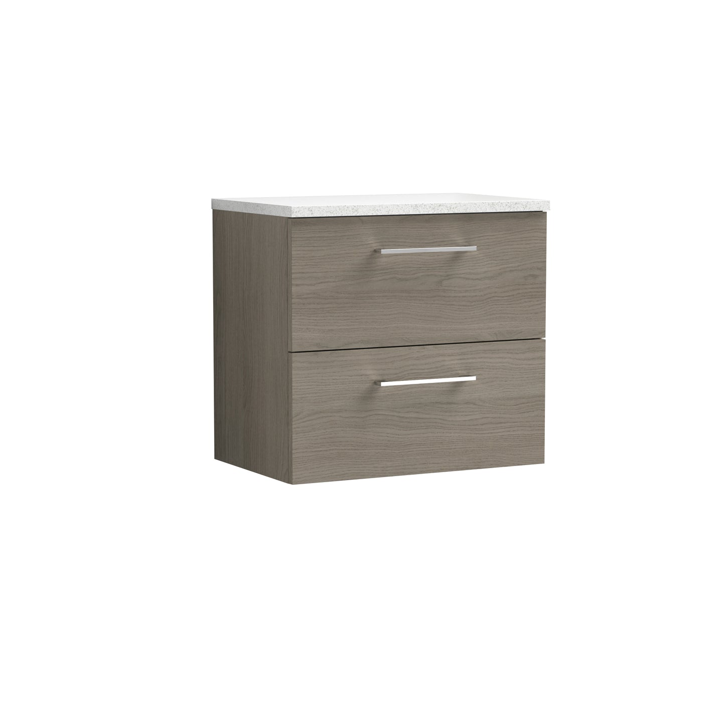 Nuie Arno 600mm Wall Hung 2-Drawer Vanity Unit With Laminate Top
