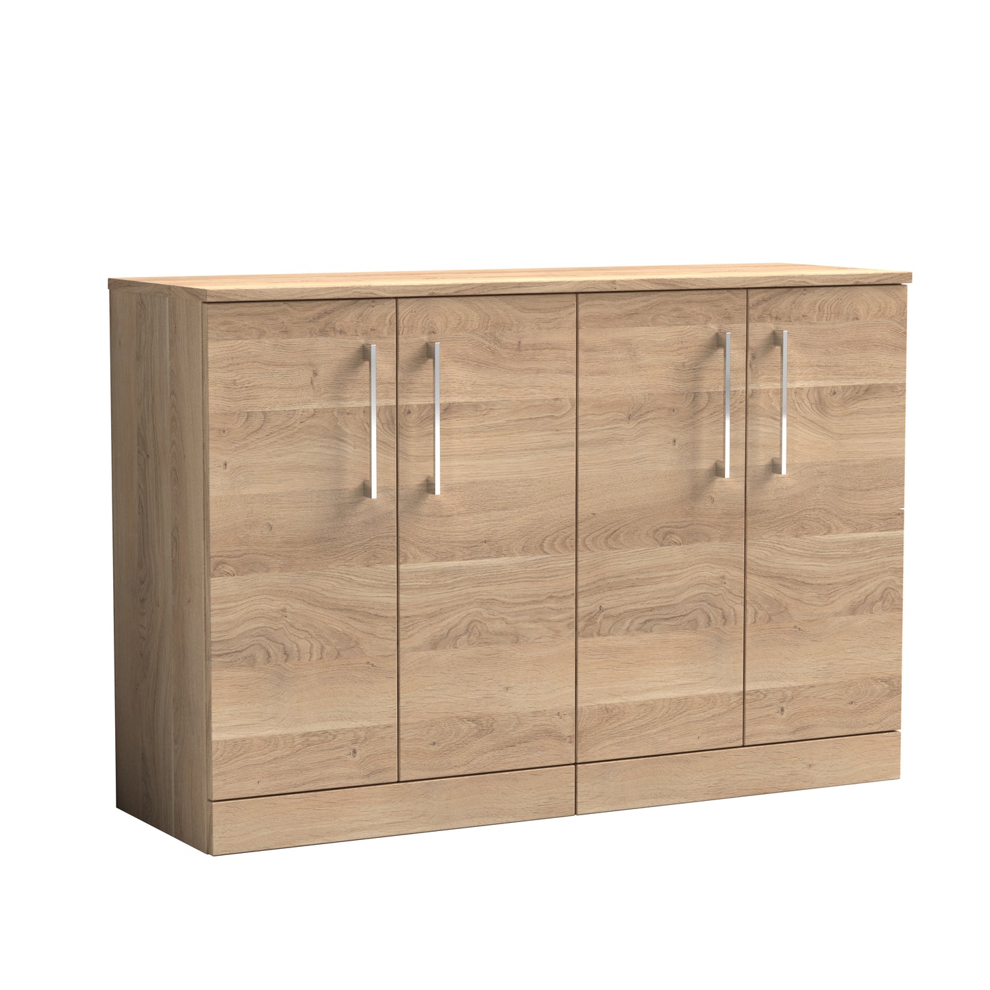 Nuie 1200mm Bleached Oak Floor Standing Vanity Unit With Worktop