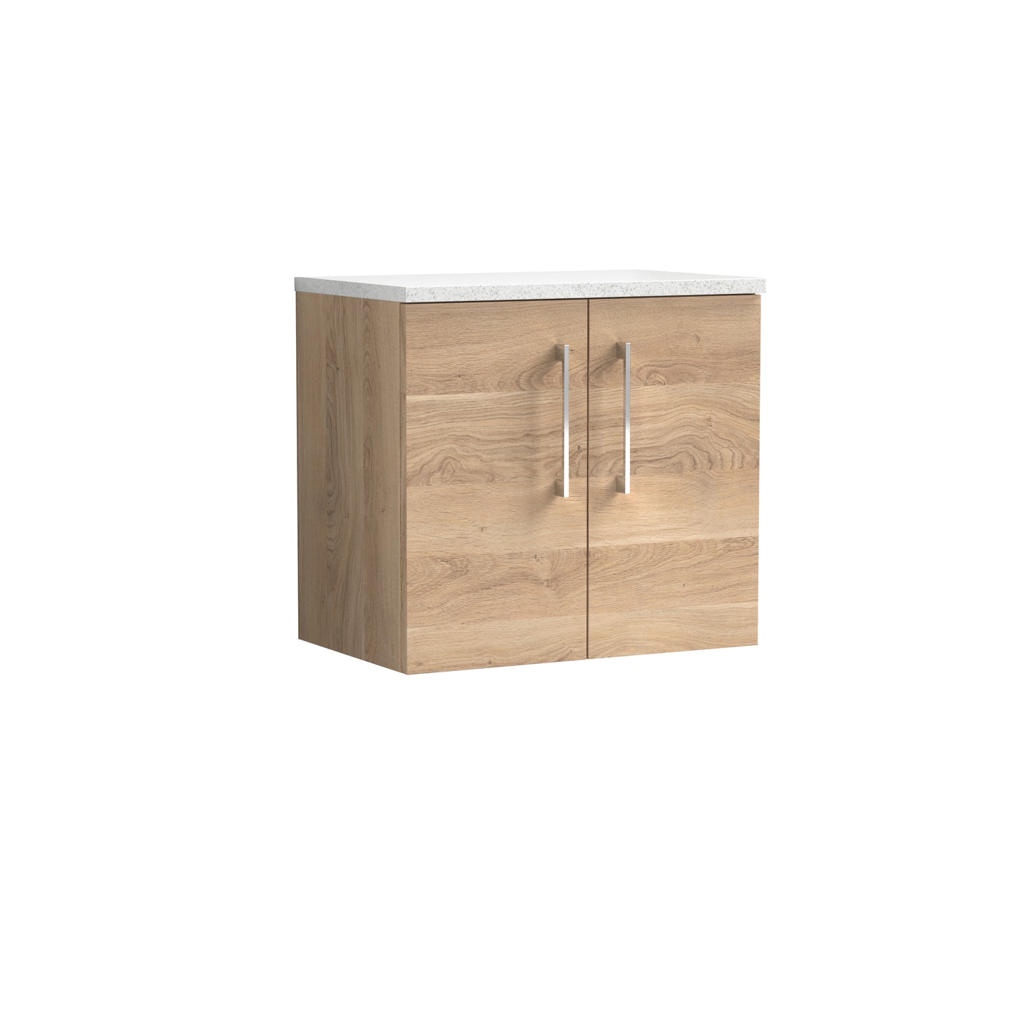Nuie 600mm Wall Hung 2-Door Vanity Unit With Laminate Worktop