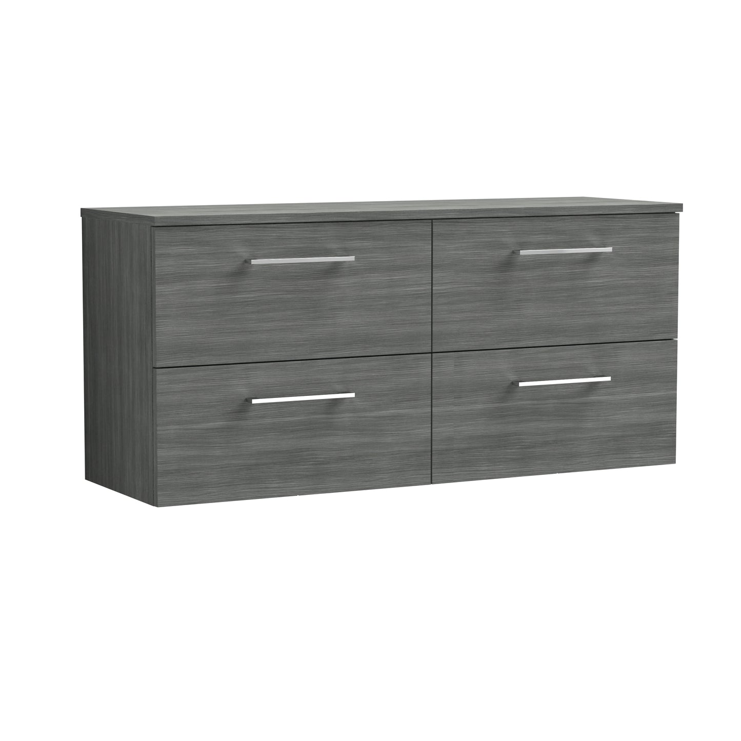 Nuie Arno 1205mm Wall Hung 4-Drawer Vanity Unit With Worktop