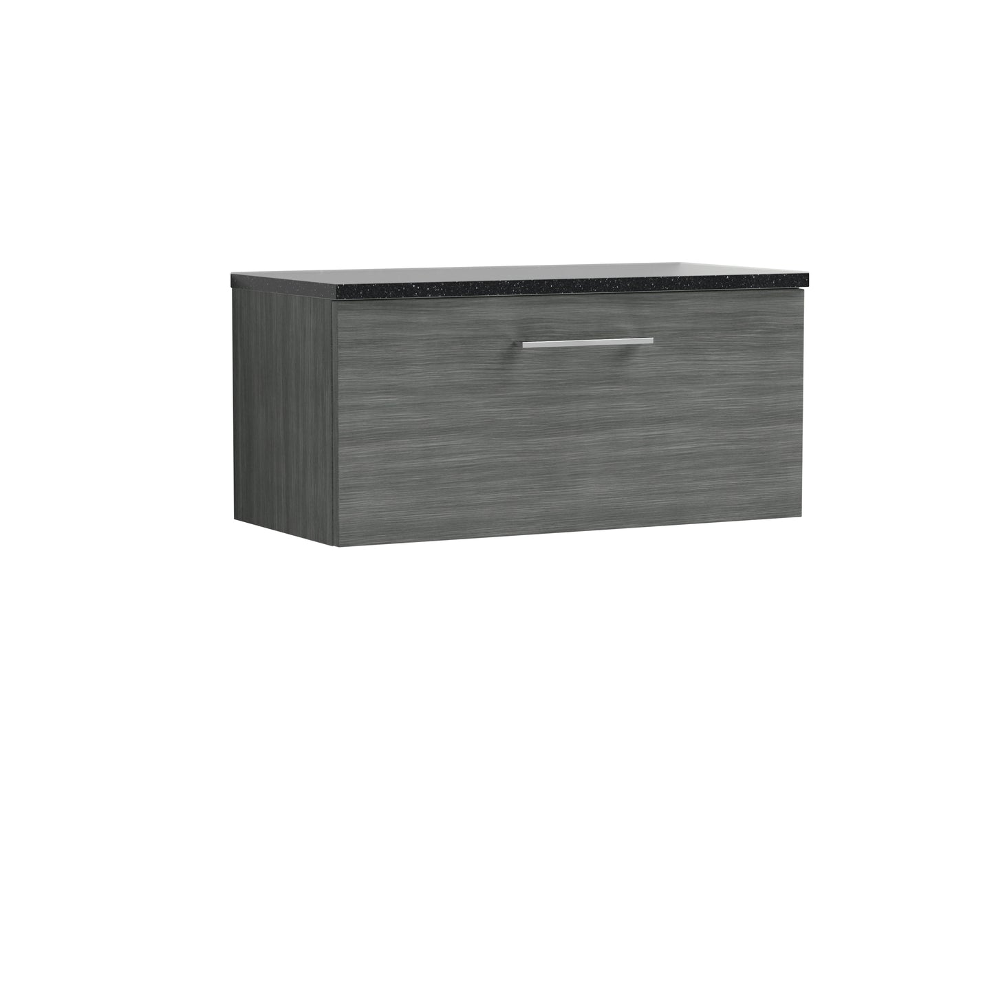 Nuie 800mm Wall Hung 1-Drawer Vanity Unit With Laminate Top