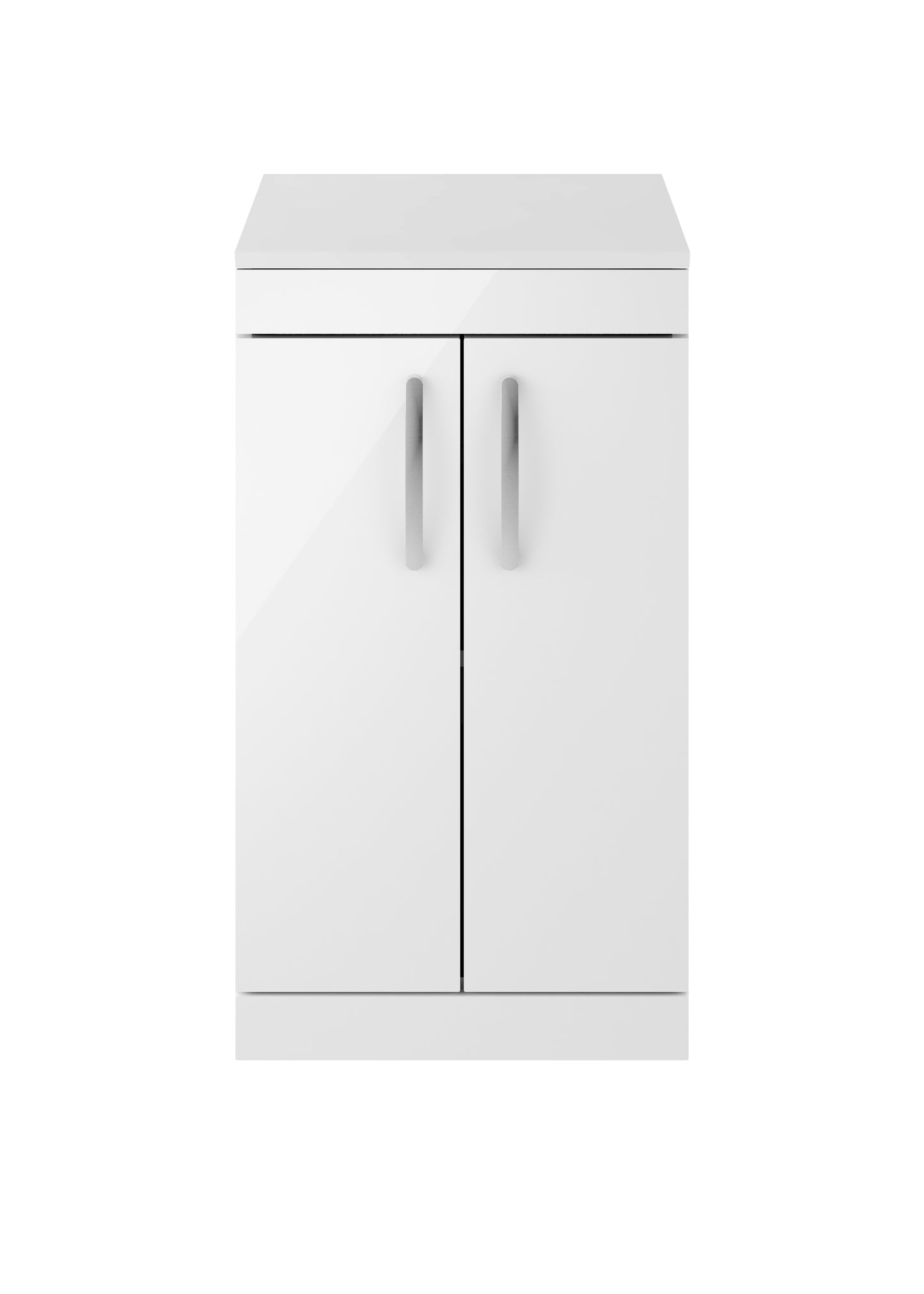 Nuie Athena 500mm Floor Standing 2 Door Vanity Unit With Worktop & Handles