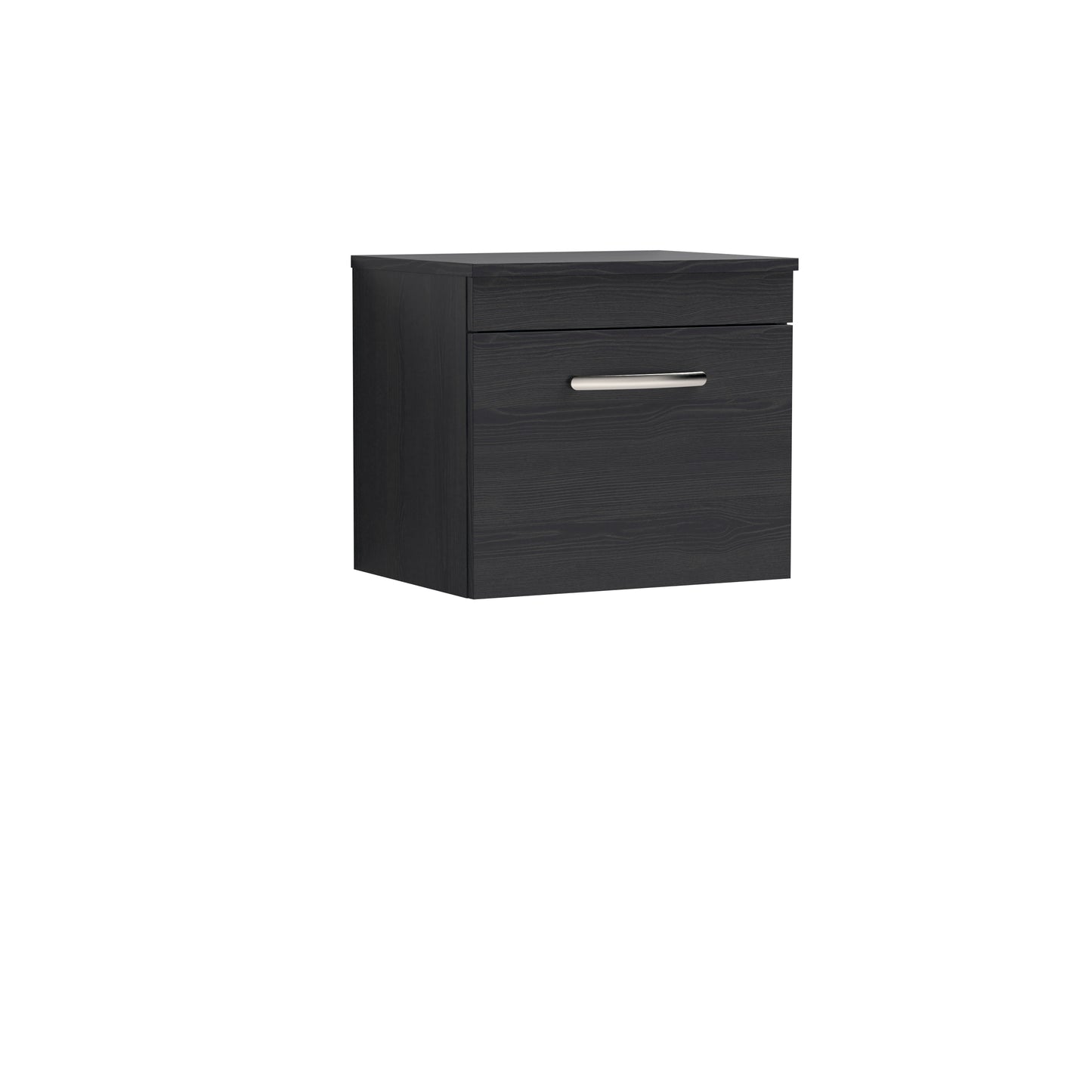 Nuie Athena 500mm Wall Hung Vanity Unit With Worktop, Soft Close Drawers & Handle