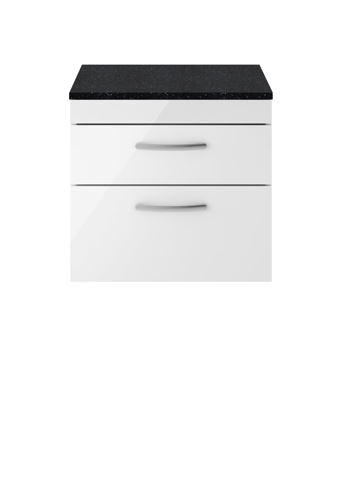Nuie Athena 600mm Wall Hung 2 Drawer Vanity Unit With Worktop