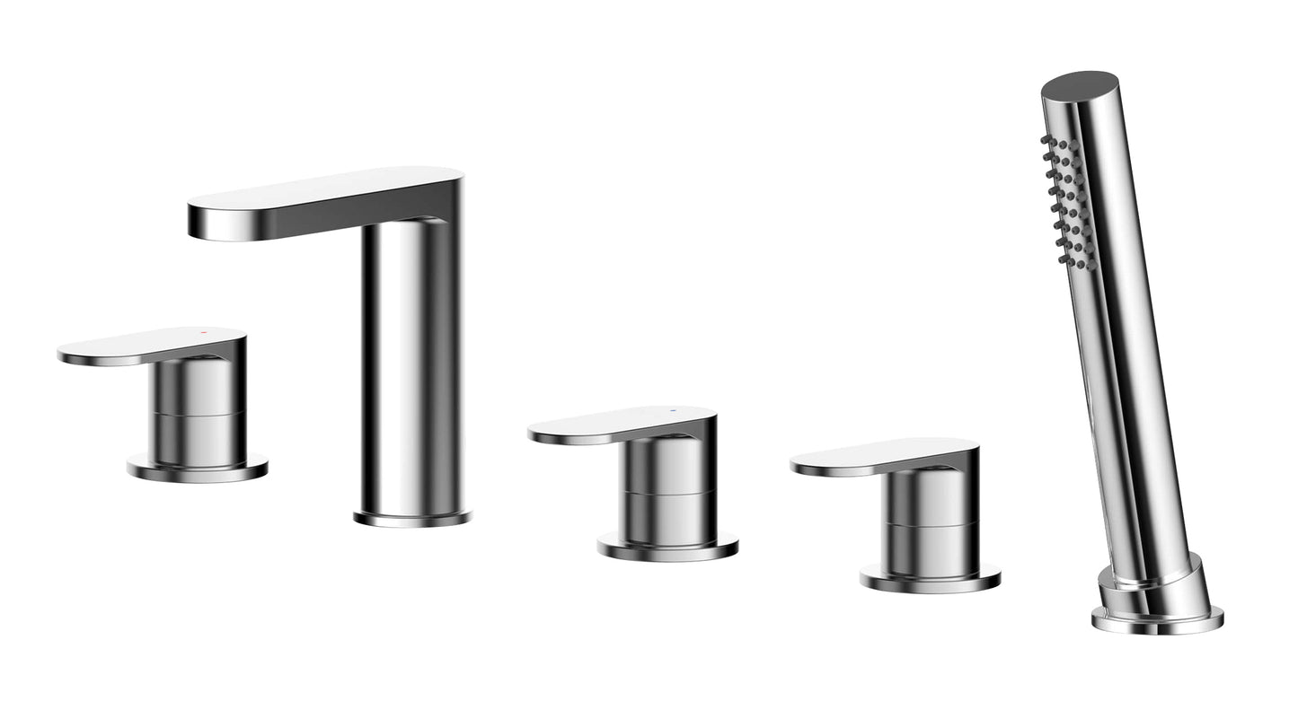 Binsey Deck Mounted 5 Tap Hole Bath Shower Mixer
