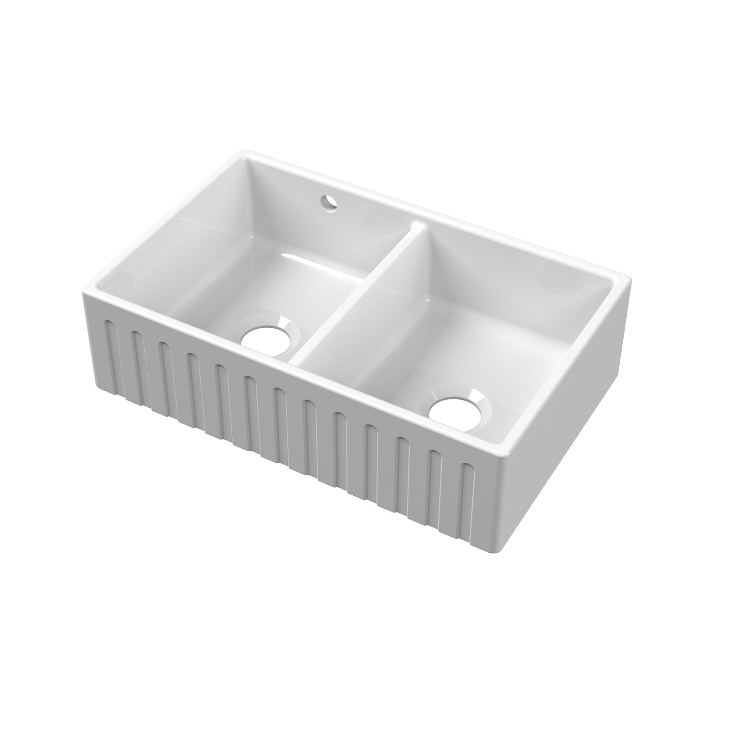 Butler Sink Fluted Stepped Weir & Overflow 795mm x 500mm x 220mm