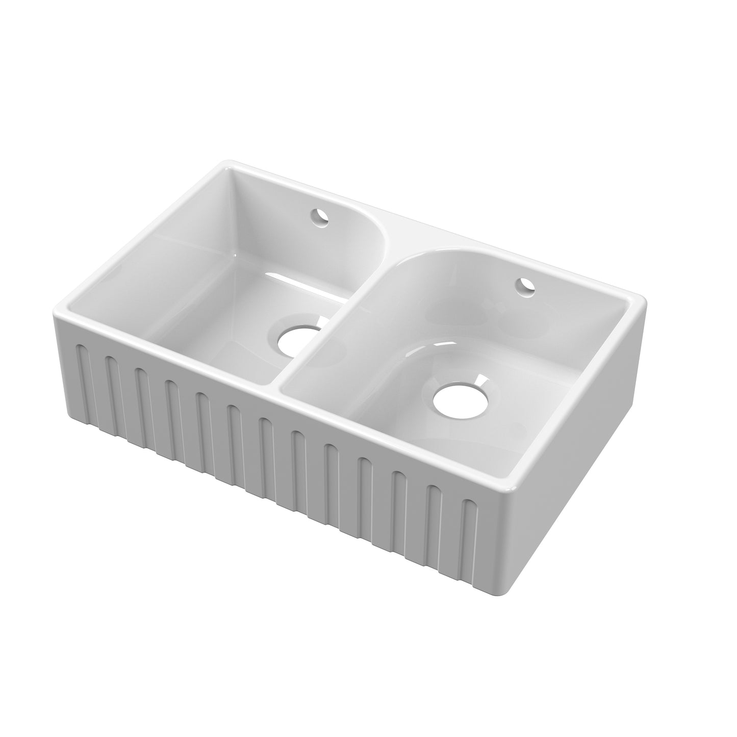 Butler Sink Fluted Flush Weir & Overflow 795mm x 500mm x 220mm