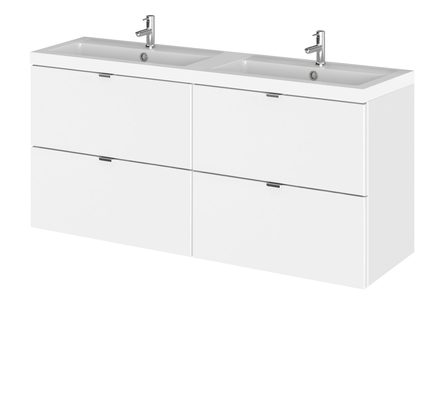 Hudson Reed Fusion 1200mm Vanity Unit With Twin Polymarble Basin