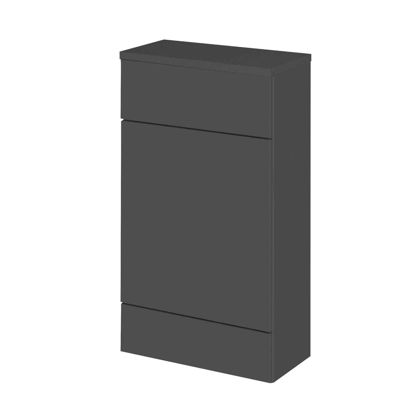 Hudson Reed Fusion Compact 500mm Gloss Grey Floor Standing Toilet Unit With Coordinating Top