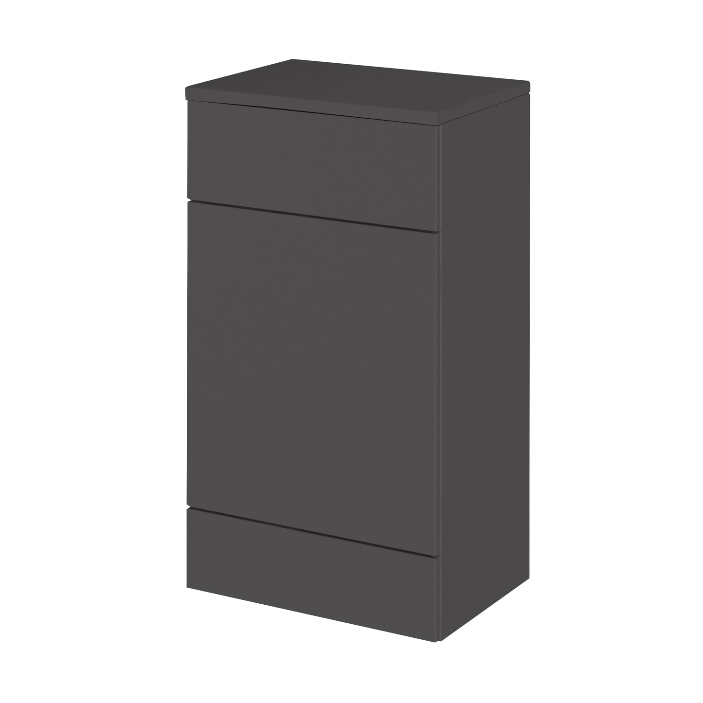 Hudson Reed Fusion 500mm Gloss Grey Floor Standing Toilet Unit With Coordinating Top