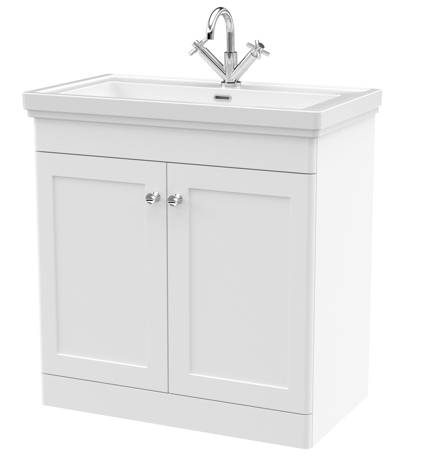 Classique 800mm Floor Standing 2 Door Vanity Basin Unit by Nuie