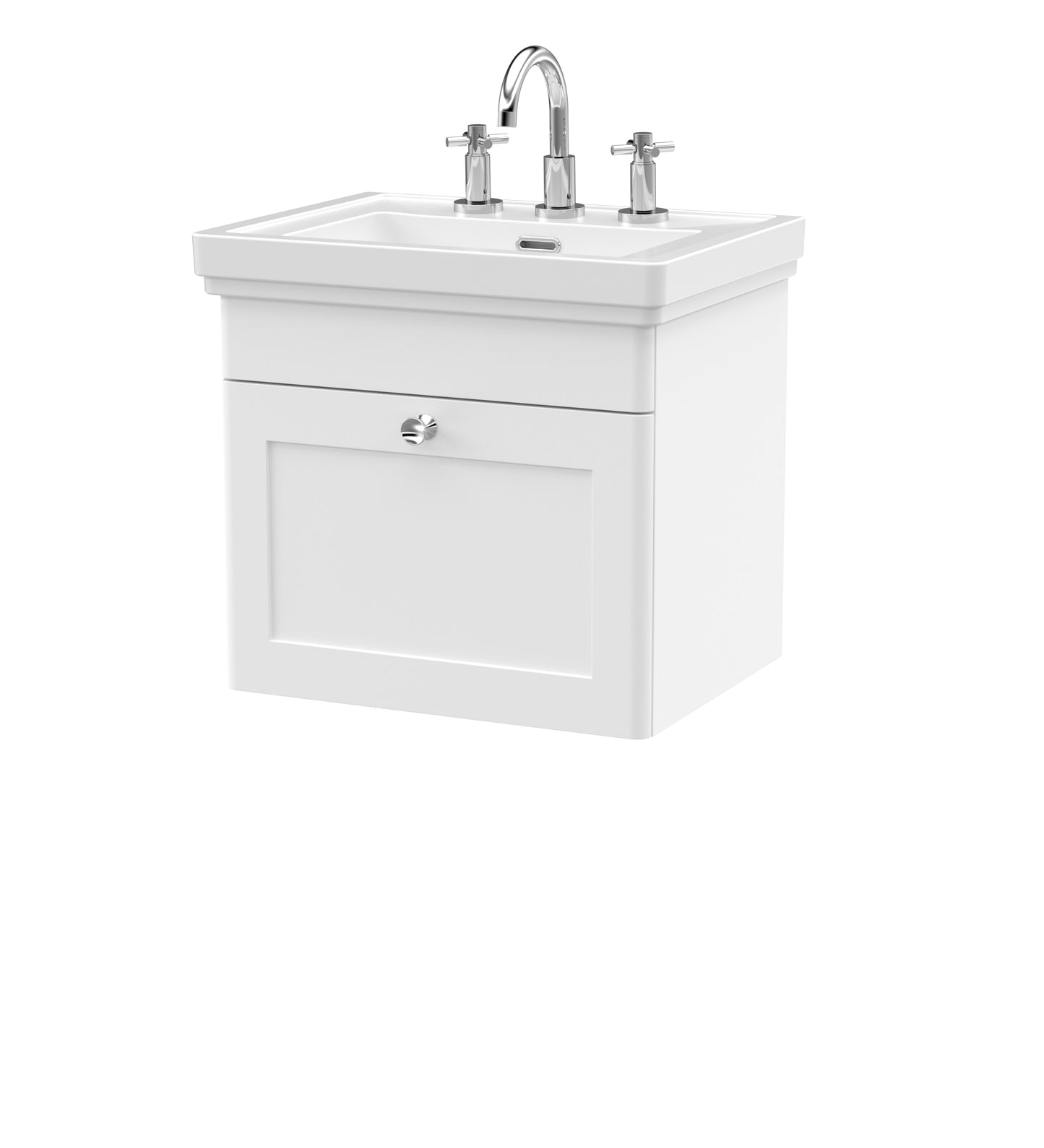 Classique 500mm Wall Hung 1 Drawer Vanity Unit by Nuie