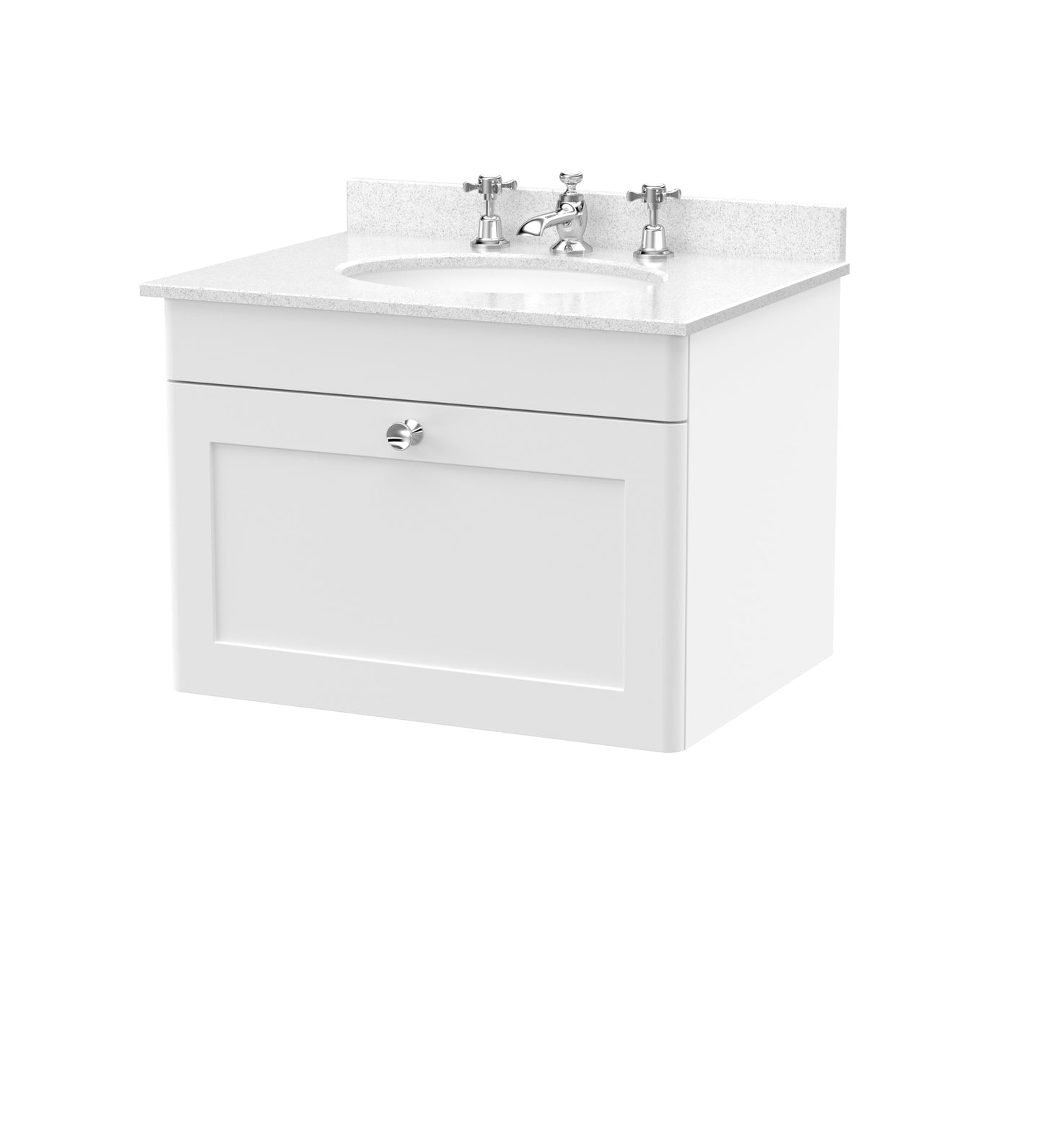 Classique 600mm Wall Hung 1 Drawer Vanity Unit by Nuie