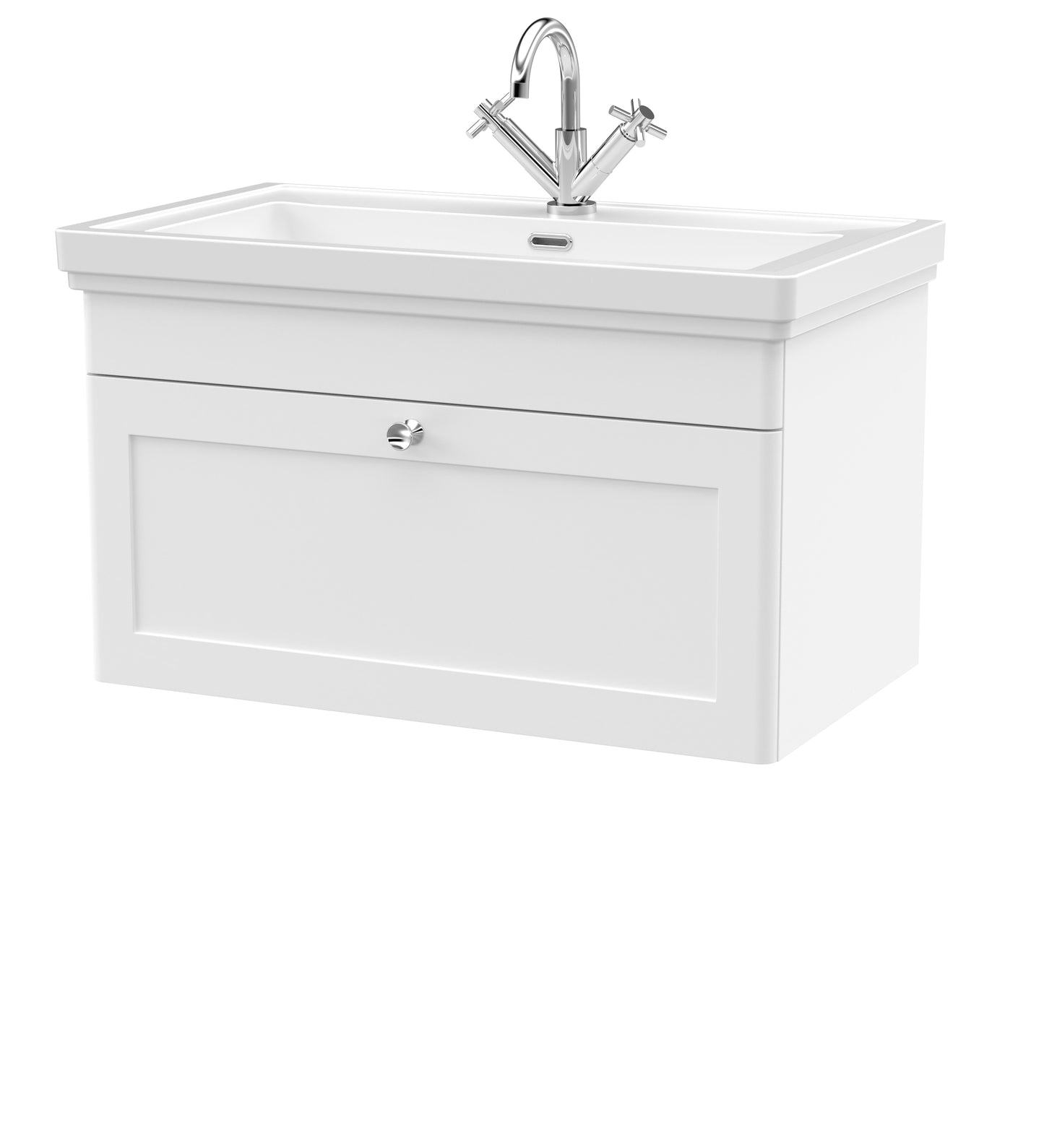 Classique 800mm Wall Hung 1 Drawer Vanity Unit by Nuie