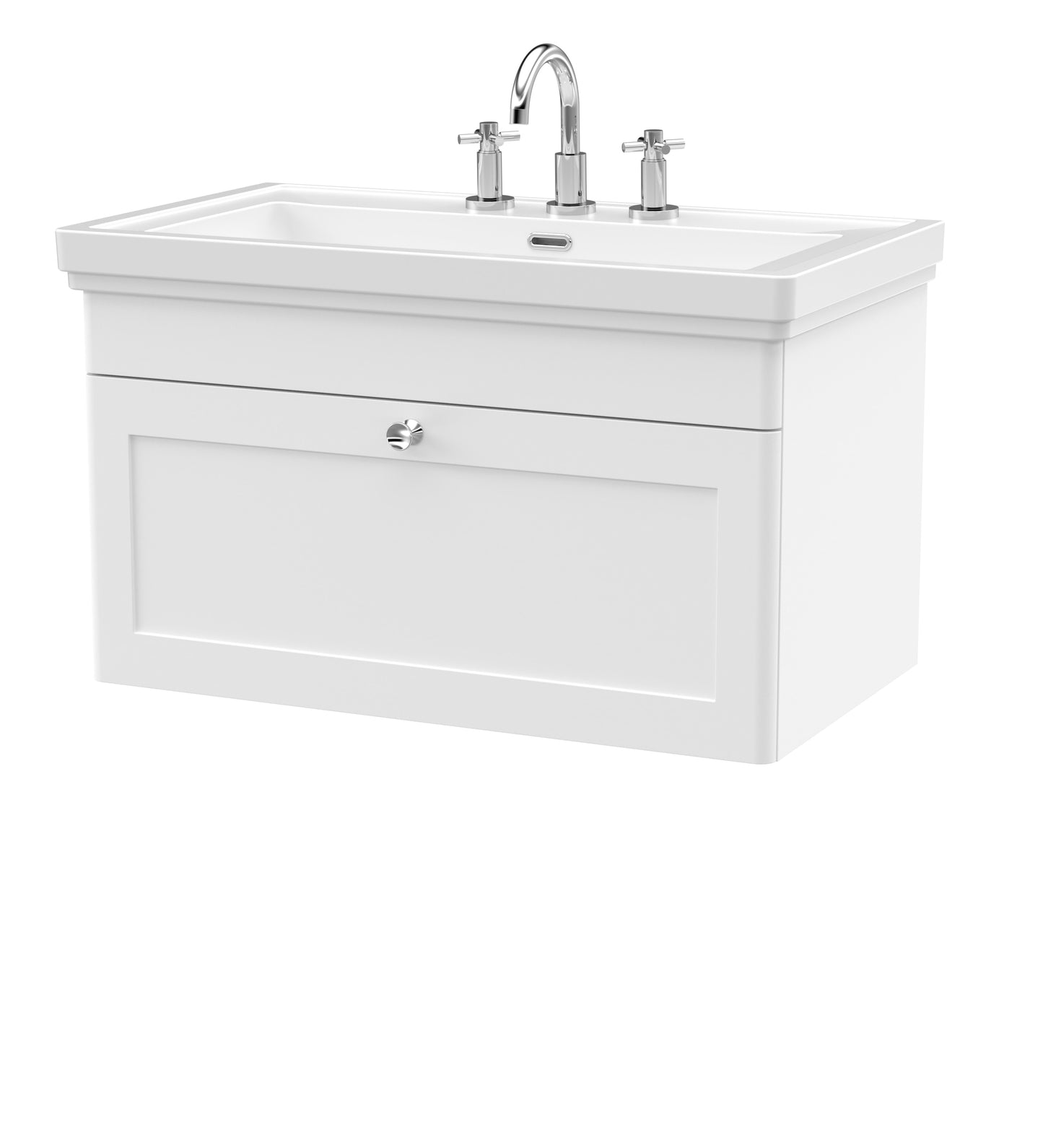 Classique 800mm Wall Hung 1 Drawer Vanity Unit by Nuie