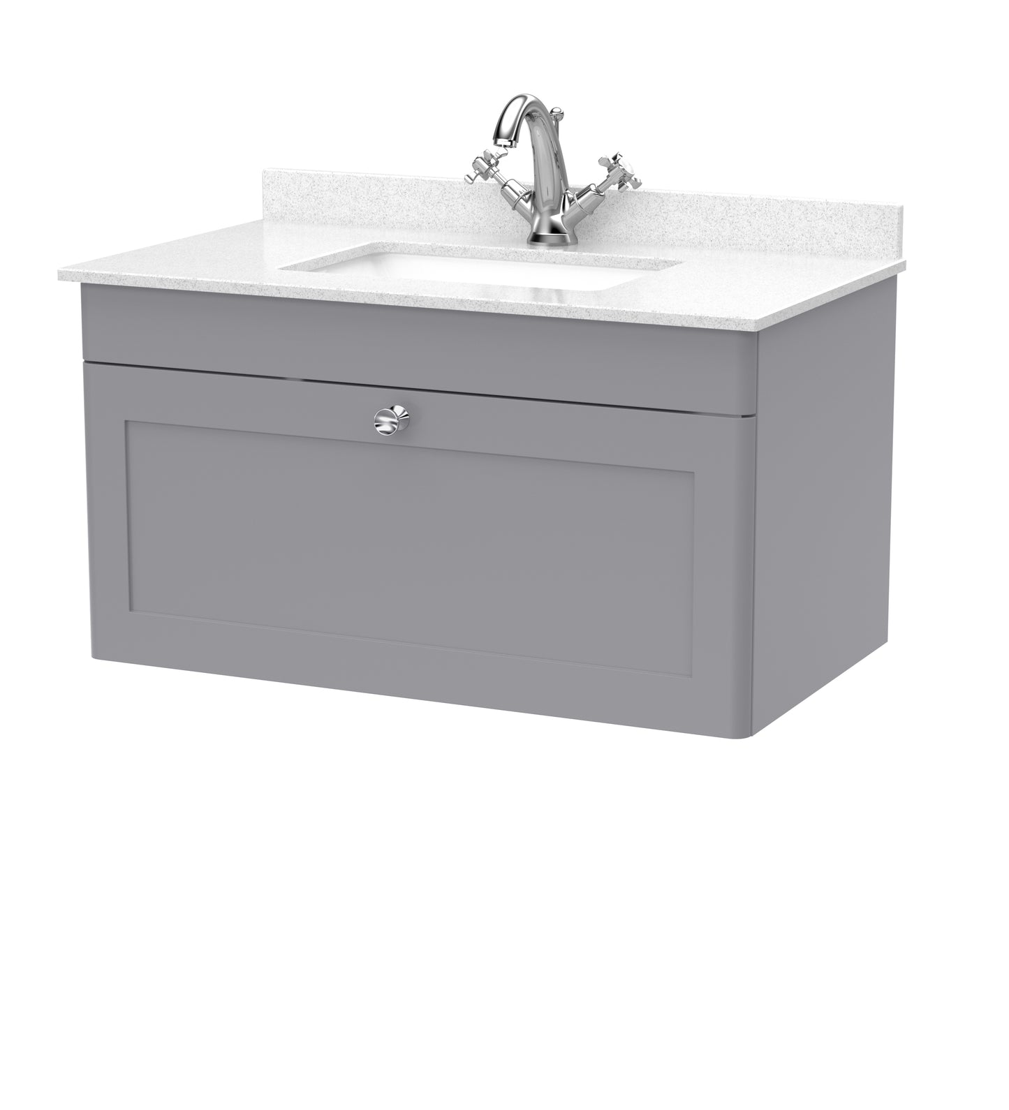 Classique 800mm Wall Hung 1 Drawer Vanity Unit by Nuie