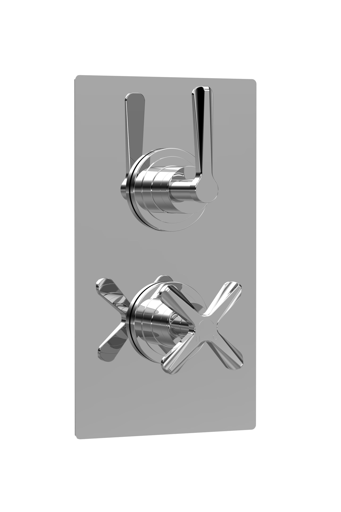 Traba Twin Thermostatic Concealed Shower Valve with Diverter - 2 Outlet - Chrome