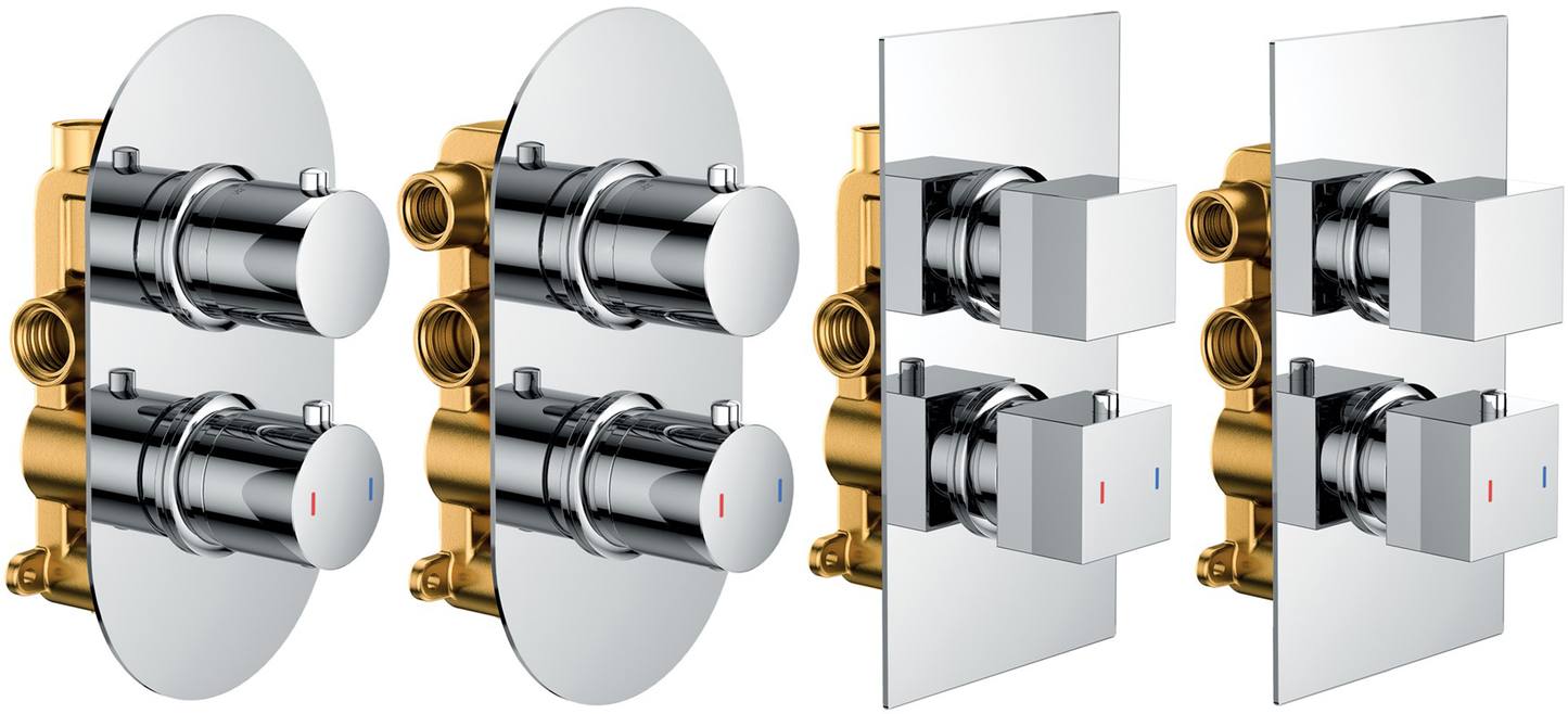 Chrome Twin Thermostatic Valve (SY-CVQ01)