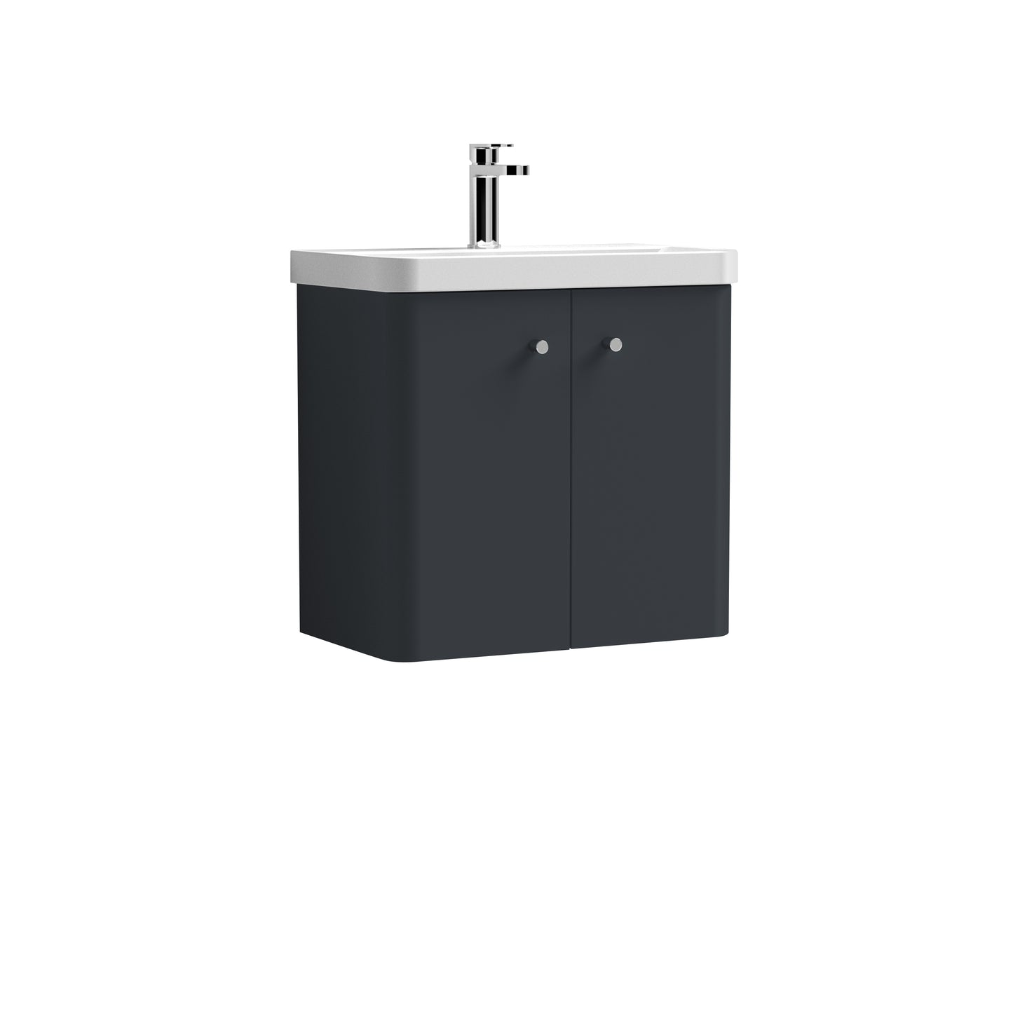 Nuie 600mm Wall Hung 2 Door Vanity Unit with Basin