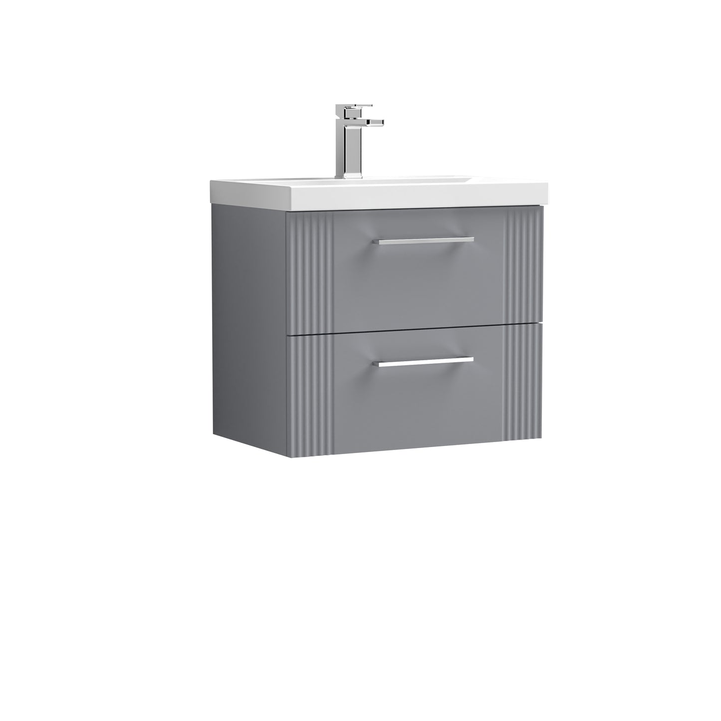 Nuie Deco 600mm Wall Hung 2-Drawer Vanity Unit & Basin
